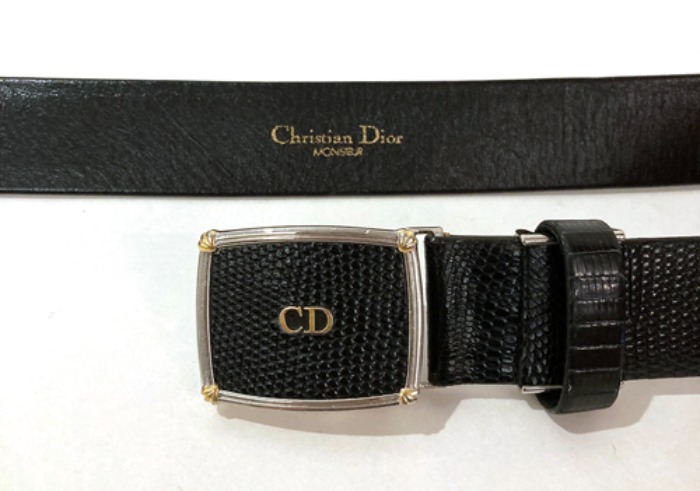 [FRANCE]90s CD(Christian Dior) 디올 logo leather belt.