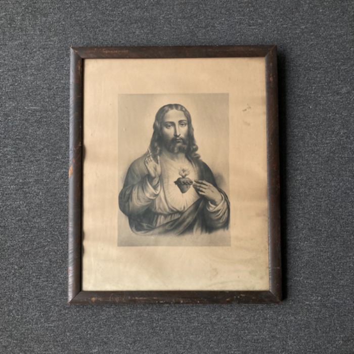 [U.S.A]60s “Jesus” wood frame wedding gift(빈티지 액자).