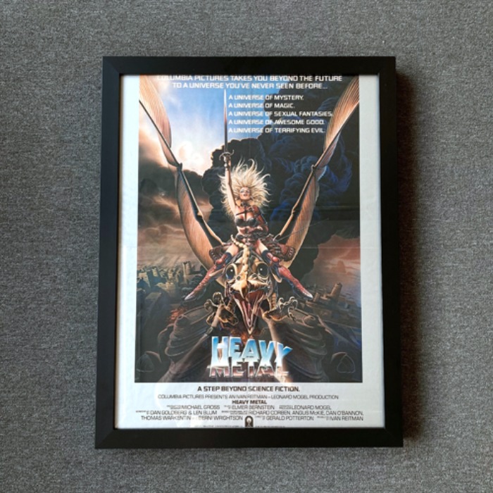[U.S.A]80s &quot;Heavy Metal&quot; original poster frame(오리지널 포스터).