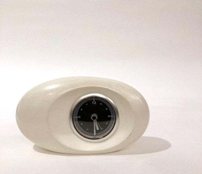 [U.S.A]80s space-age design stone table alarm clock.
