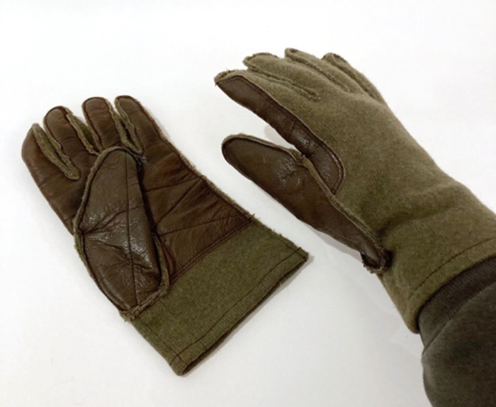 [FRANCE]60s French military leather gloves.
