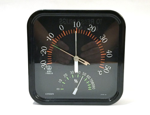 80s CITIZEN mid-century thermometer &amp; hygrometer(온도/습도계).