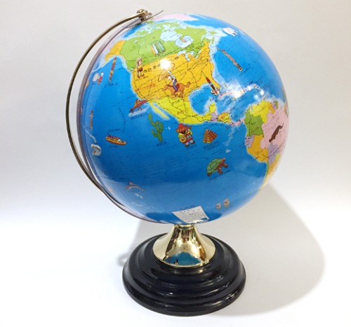 Vtg World Globe 나라별 특색 그림 지구본.