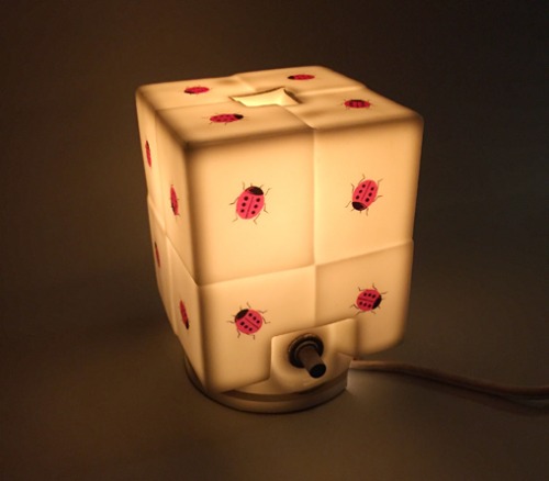 Vtg 무당벌레 cube mood lamp(무드등).
