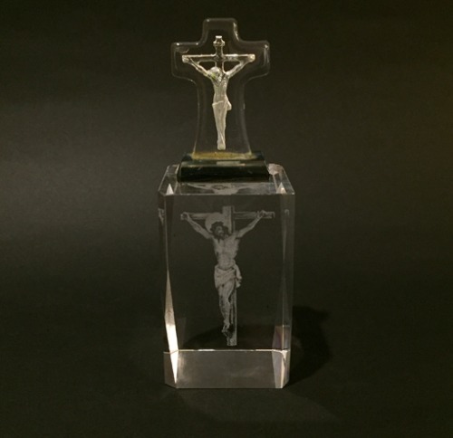Italy antique “Jesus Christ” crystal glass.