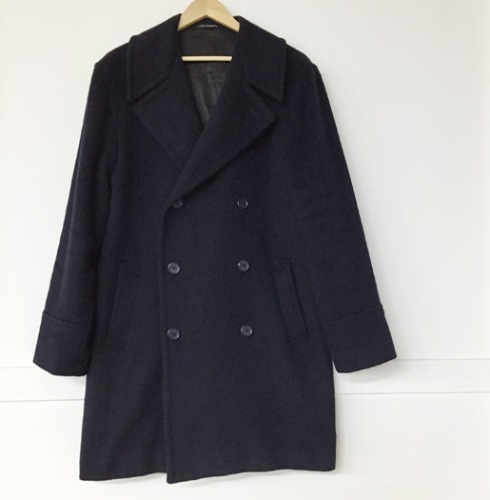agnes b. wool/cashmere double coat(made in france).