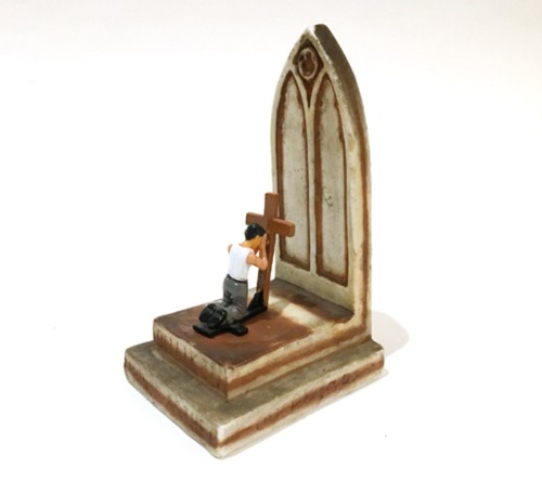 [U.S.A]80s Chapel ceramic 예배당 도자기 모형.