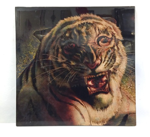 [JAPAN]80s TIGER “TORA” painting FRP frame(액자).