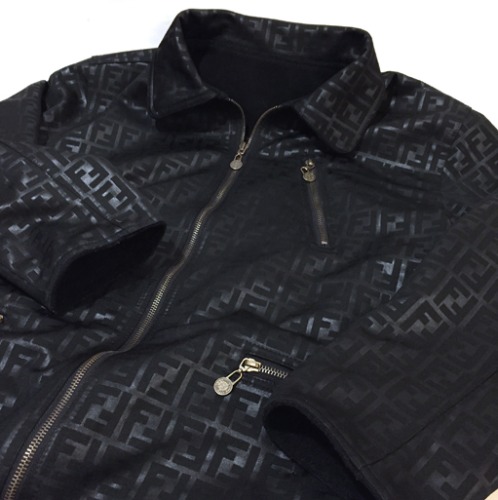 [ITALY]90s FENDI logo pattern reversible jacket.