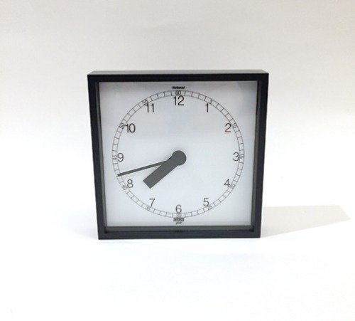 80s National mid-century modern wall clock(벽시계).