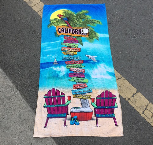 [U.S.A]Coastalista “California” beach pool towel.