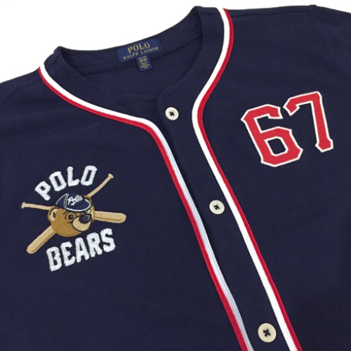 [U.S.A]POLO by Ralph Lauren bear baseball jersey.