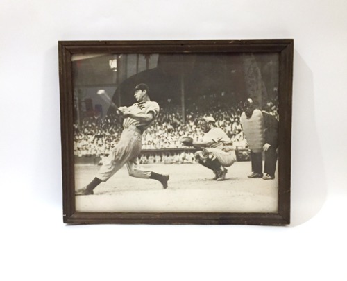 [U.S.A]Antique “1946년 NY YANKEES Joe DiMaggio” wood frame(액자).