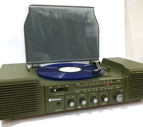 [JAPAN]70s National military khaki radio/portable player(턴테이블).