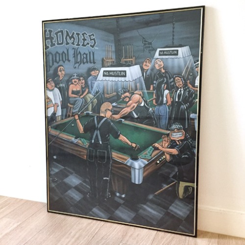 [U.S.A]Vtg “HOMIES” mr.cartoon/David Gonzales poster frame(액자).