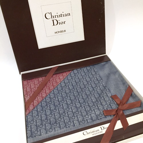 [FRANCE]Christian Dior oblique pattern handkerchief 2 set(새상품).