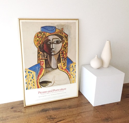 [U.S.A]90s Picasso “Jacqueline in a Turkish jacket” 1996 MoMA poster frame.