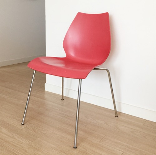 [ITALY]Kartell “MAUI” red design chair.