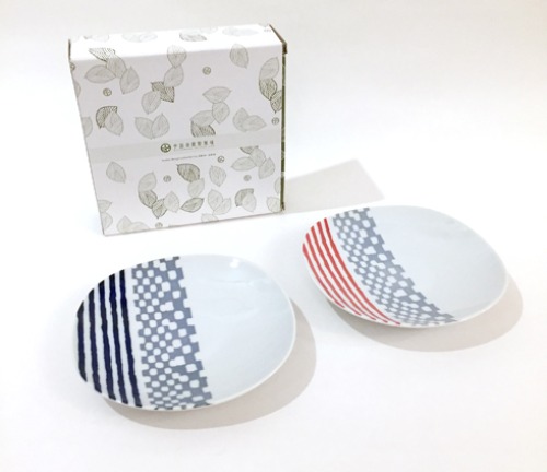 [JAPAN]SOU•SOU indigo ceramic plate 2 set(새상품).