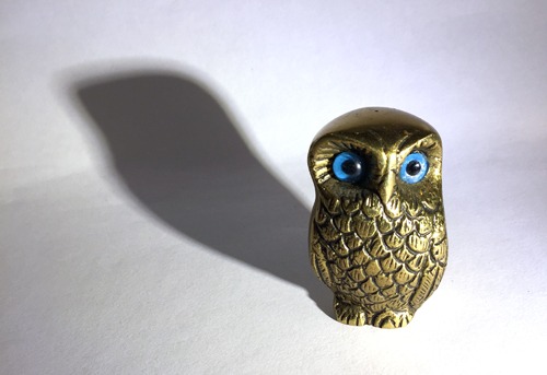 [U.S.A]80s vintage owl 부엉이 brass paperweight &amp; objet.