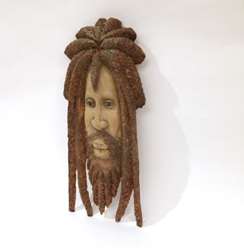 [U.S.A]80s “Bob Marley” 밥 말리 wood wall objet.
