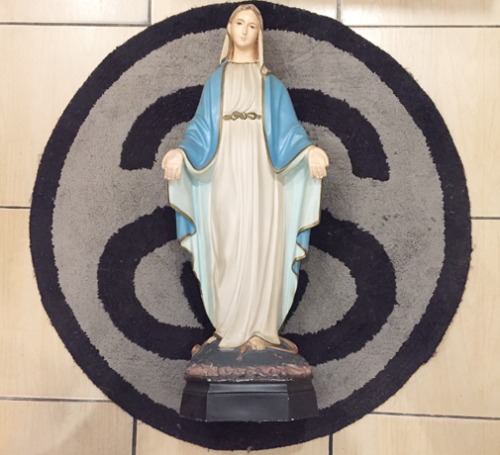 [U.S.A]70s “Maria” Guadalupe 성모 마리아 big size ceramic statue objet.