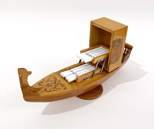 [U.S.A]70s wood boat cigarette case &amp; music box(담배 수납함).