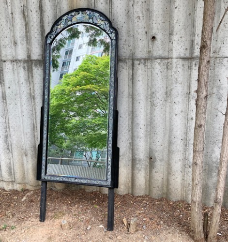 [JAPAN]60s mother-of-pearl 자개 거울 big size mirror.
