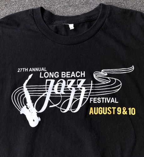 [U.S.A]Vtg Long beach &quot;27th annual Jazz festival” T-shirt.