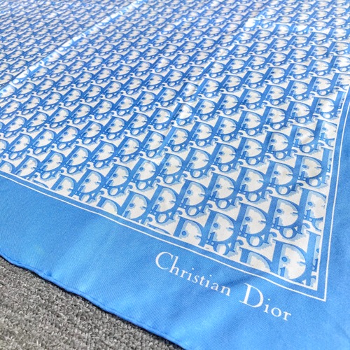 [FRANCE]90s Christian Dior “oblique” pattern silk scarf.