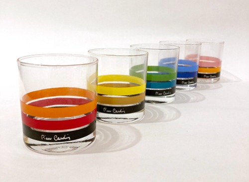 [JAPAN]80s Pierre Cardin x Sasaki glass 5 set.