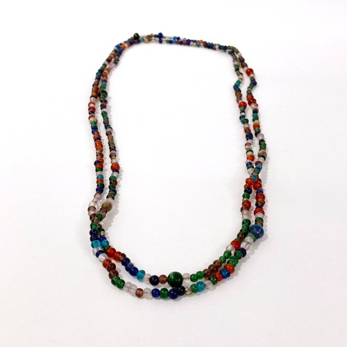[U.S.A]80s zemstone &amp; glass native indian design necklace.